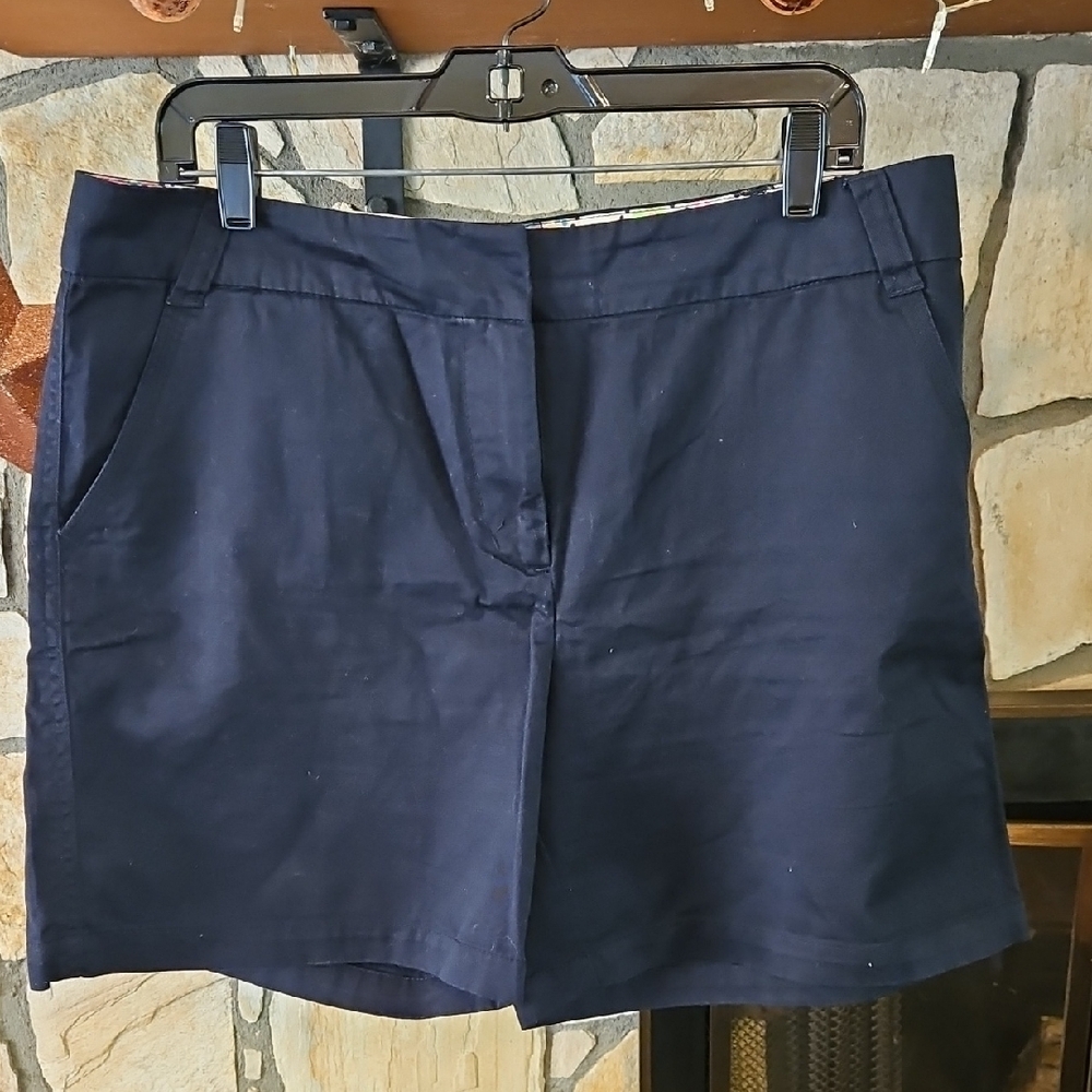 Navy Bermuda Shorts with Tailored Design